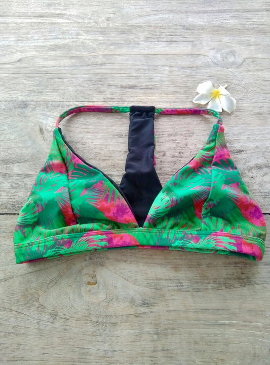 TIKIYOGI® Bali Sunset Reversible Back Racer Bikini Top