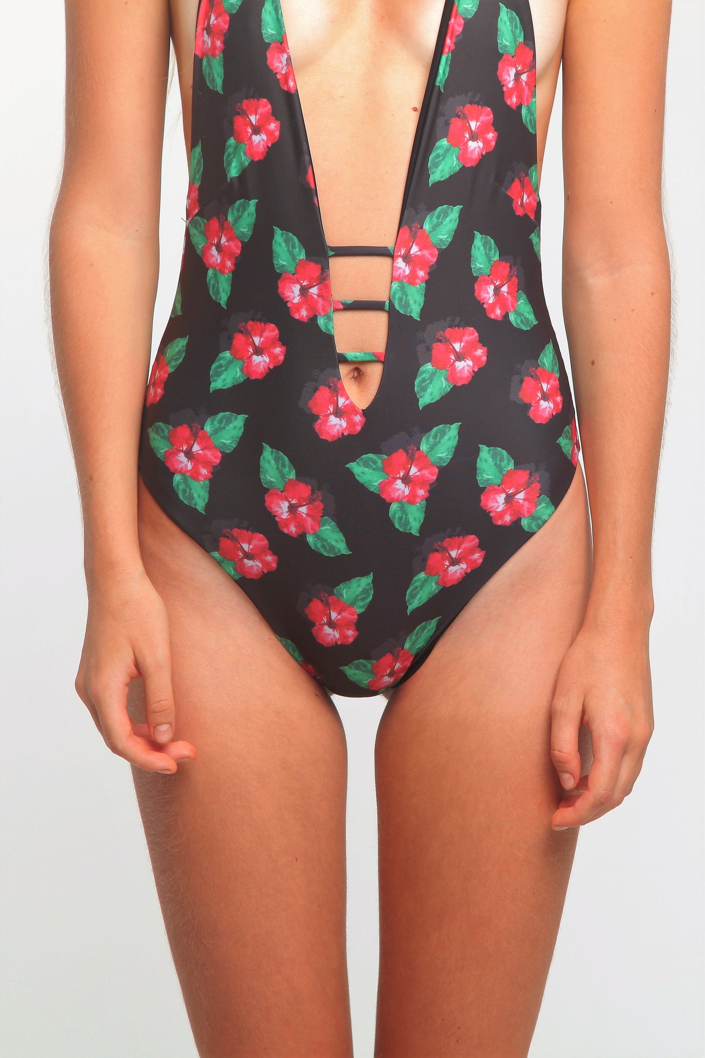 The V Bella Hibiscus full piece Reversible Swimsuit