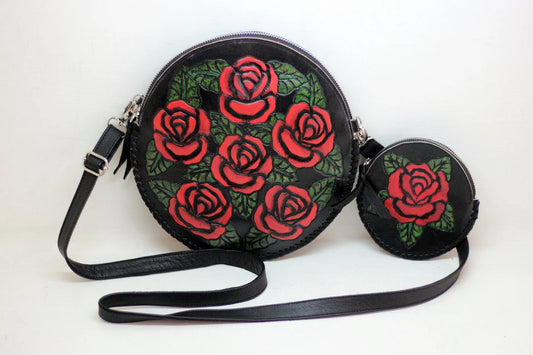 MISS TIKIYOGI Round Carved Roses Bag Combo
