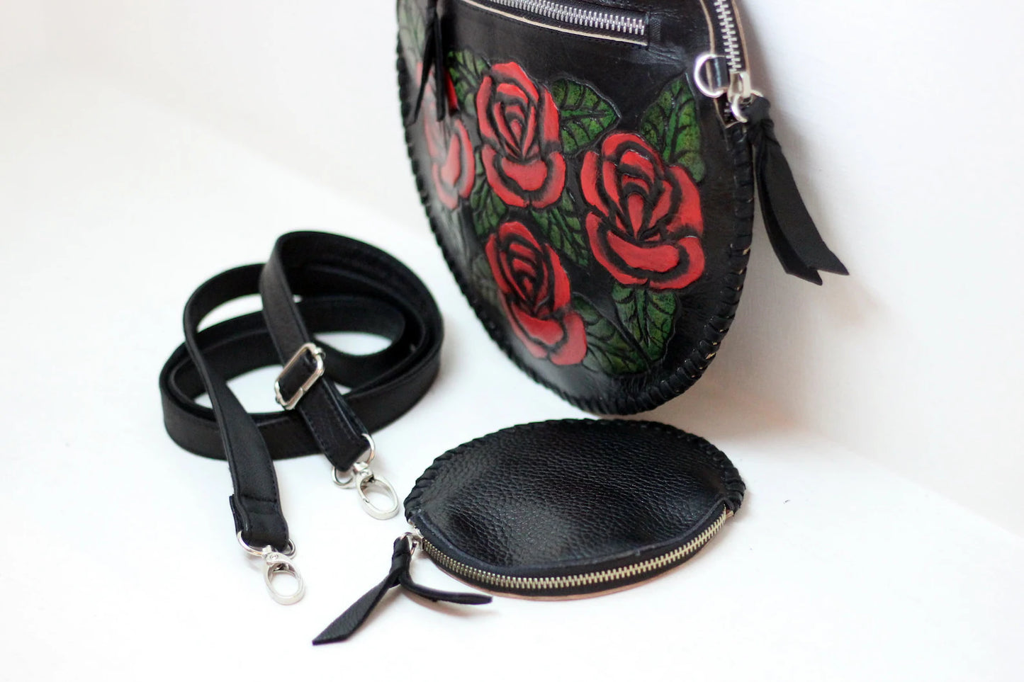 MISS TIKIYOGI Round Carved Roses Bag Combo