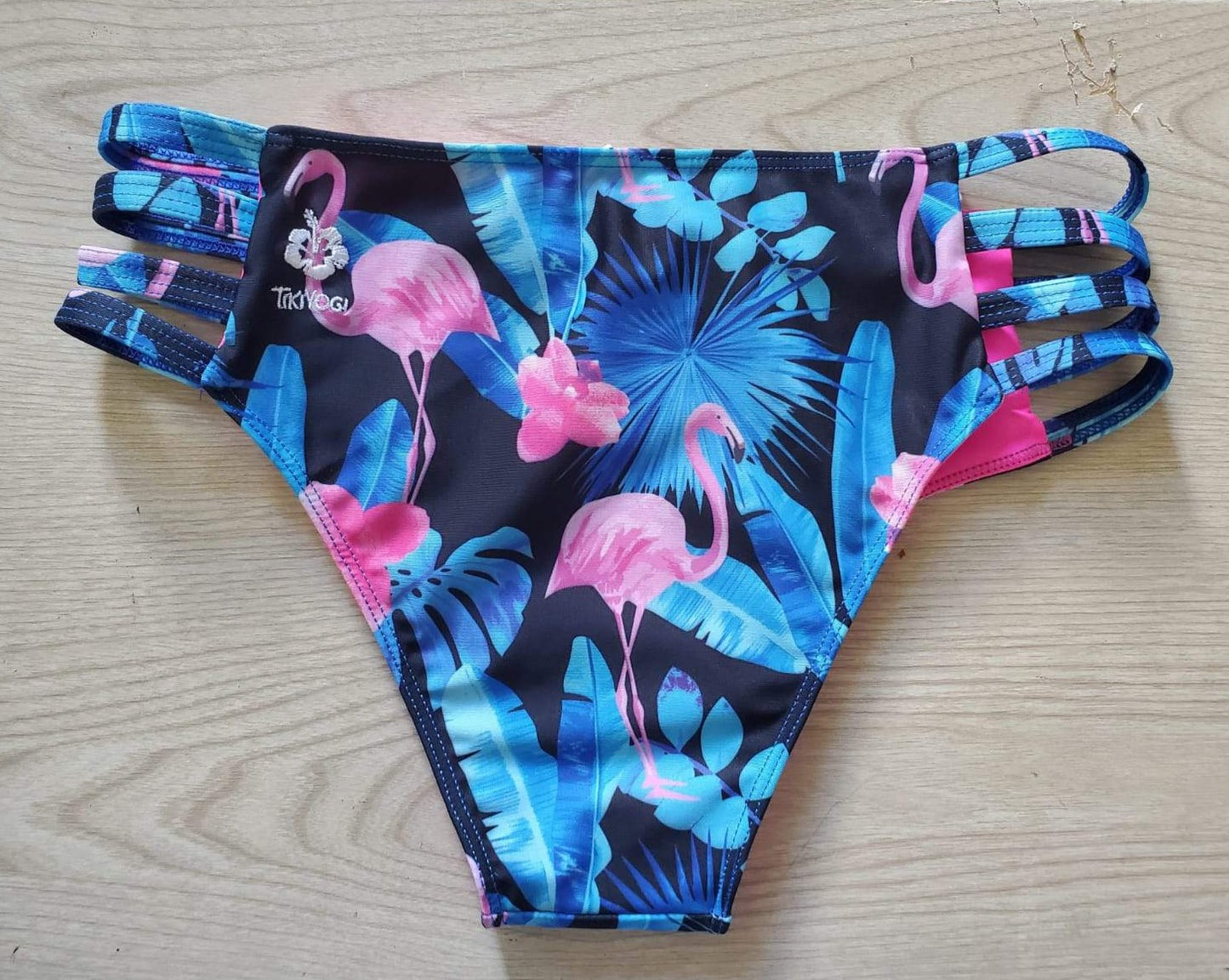 TIKIYOGI® Flamingo Four Side Straps Reversible Bikini Brief