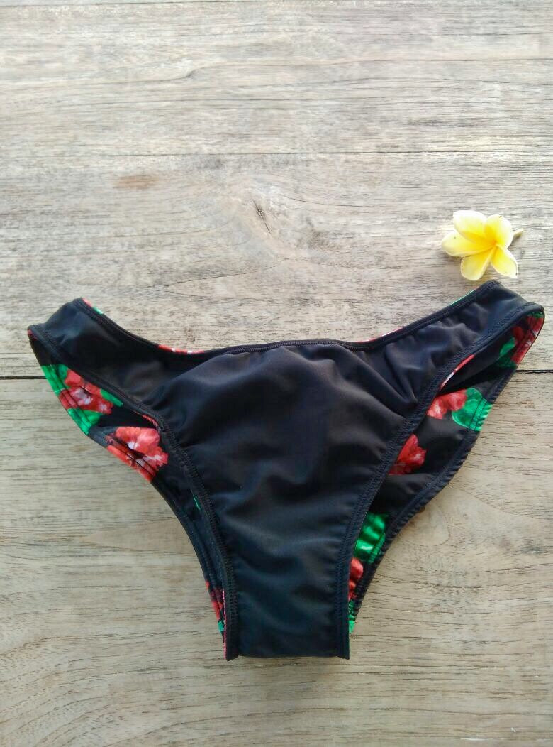 TIKIYOGI® Hibiscus Cheeky Reversible Bikini Bottom