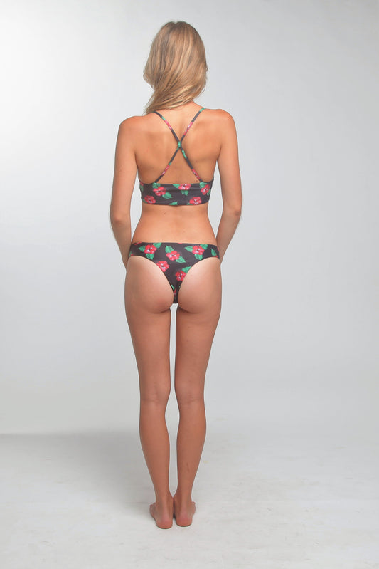 TIKIYOGI® Hibiscus Mar Por Vida. Reversible Bikini bottom
